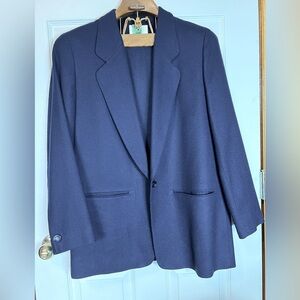 Vintage Pendleton Women’s Skirt Suit Blue EUC Sz 10 100% Virgin Wool Classic
